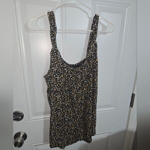 Floral Black and White Women's Top